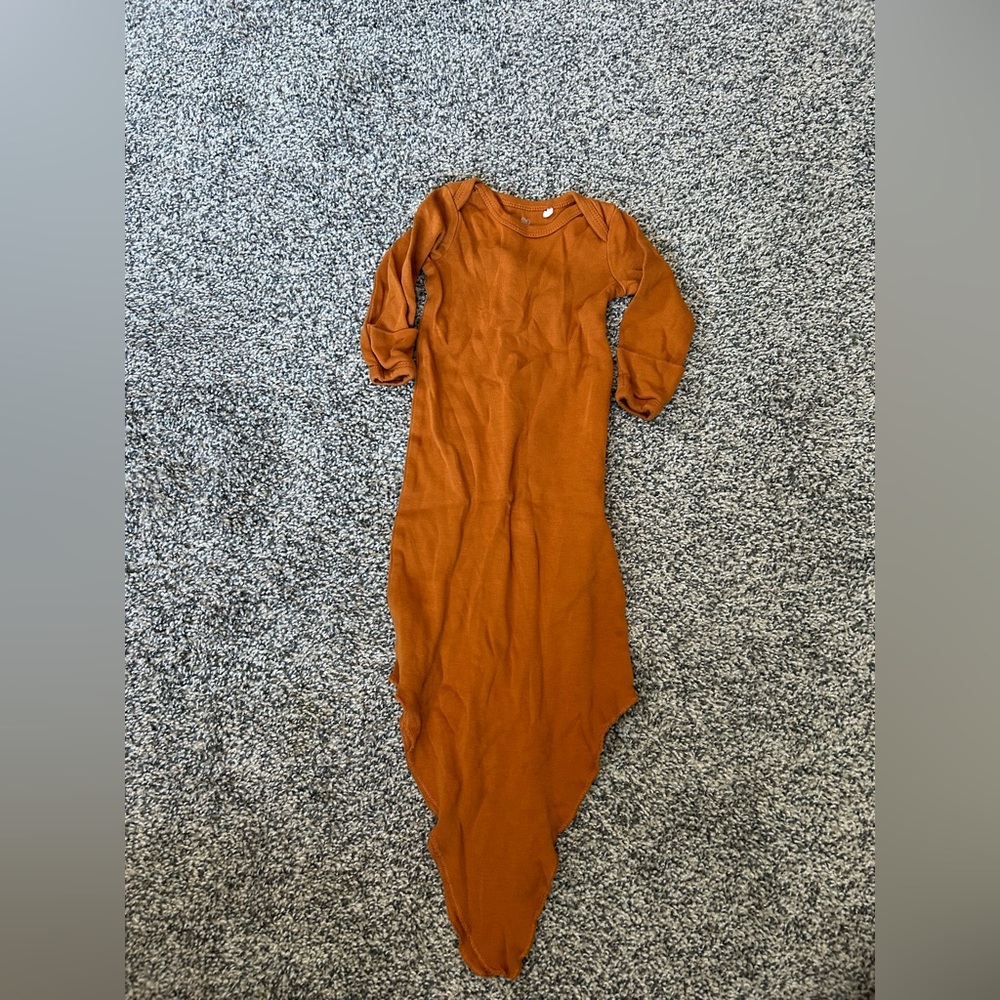 Knotted Gown - Oliver & Rain - Rust Orange